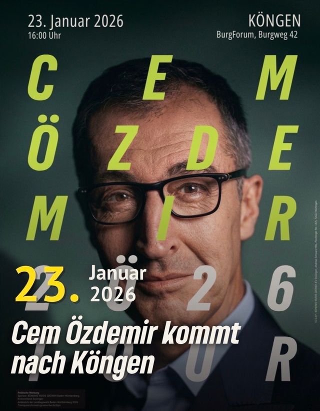 16:00 Uhr | Cem Özdemir kommt nach Köngen